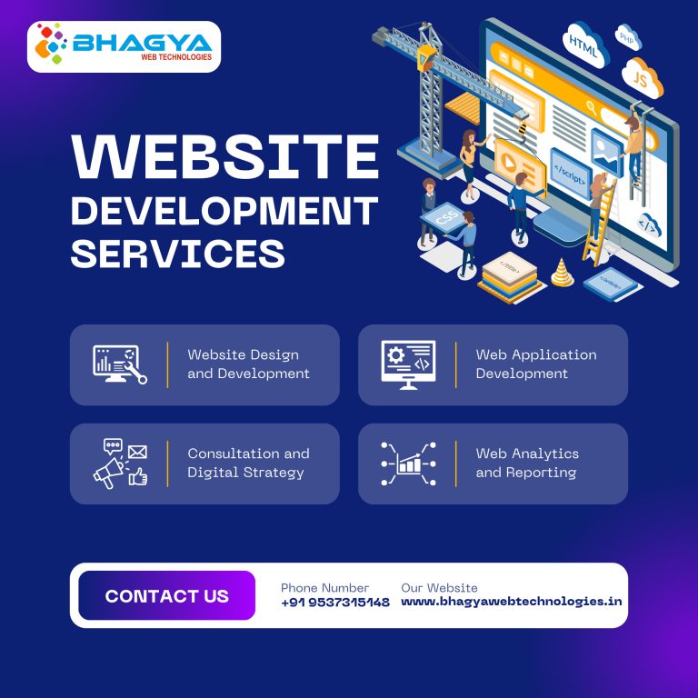 Dark Blue White Illustrative Web Development Services Instagram